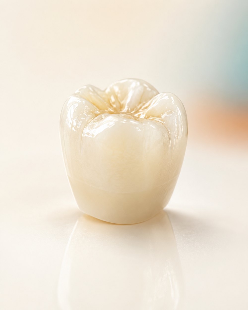 A tooth-colored all-ceramic dental crown